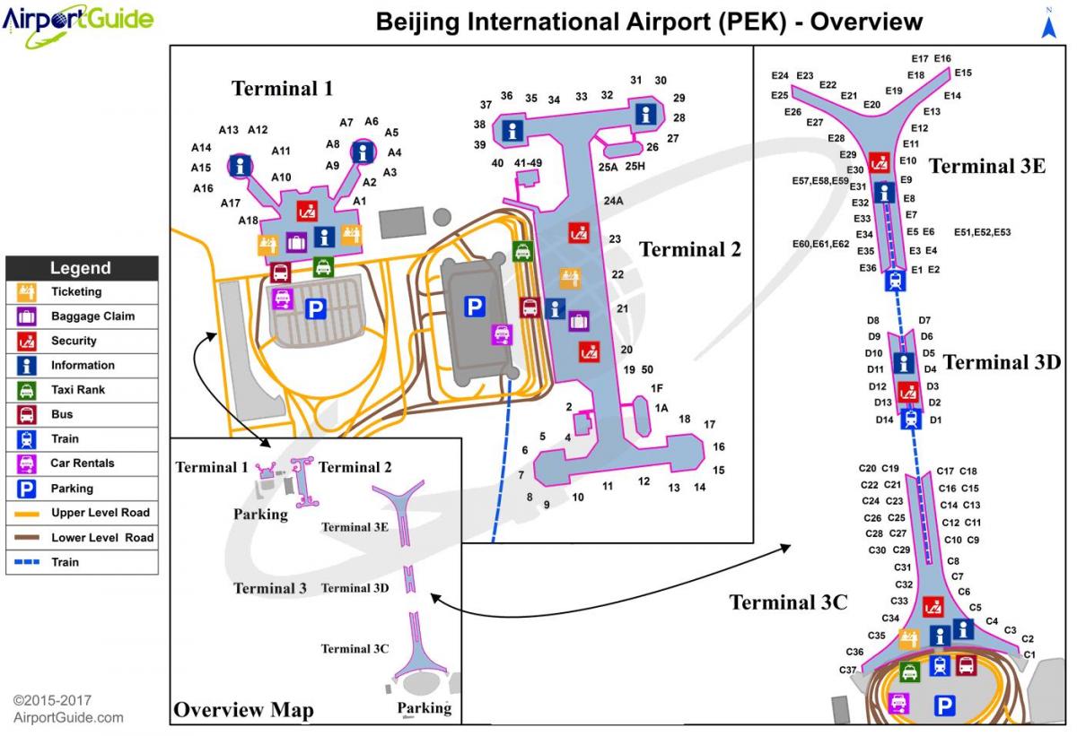 Međunarodna zračna luka Beijing Capital karti