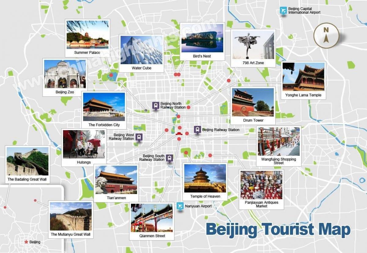 Peking znamenitosti kartica