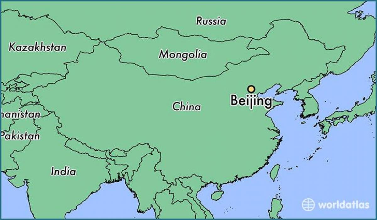 mapa Kine pokazuje Peking