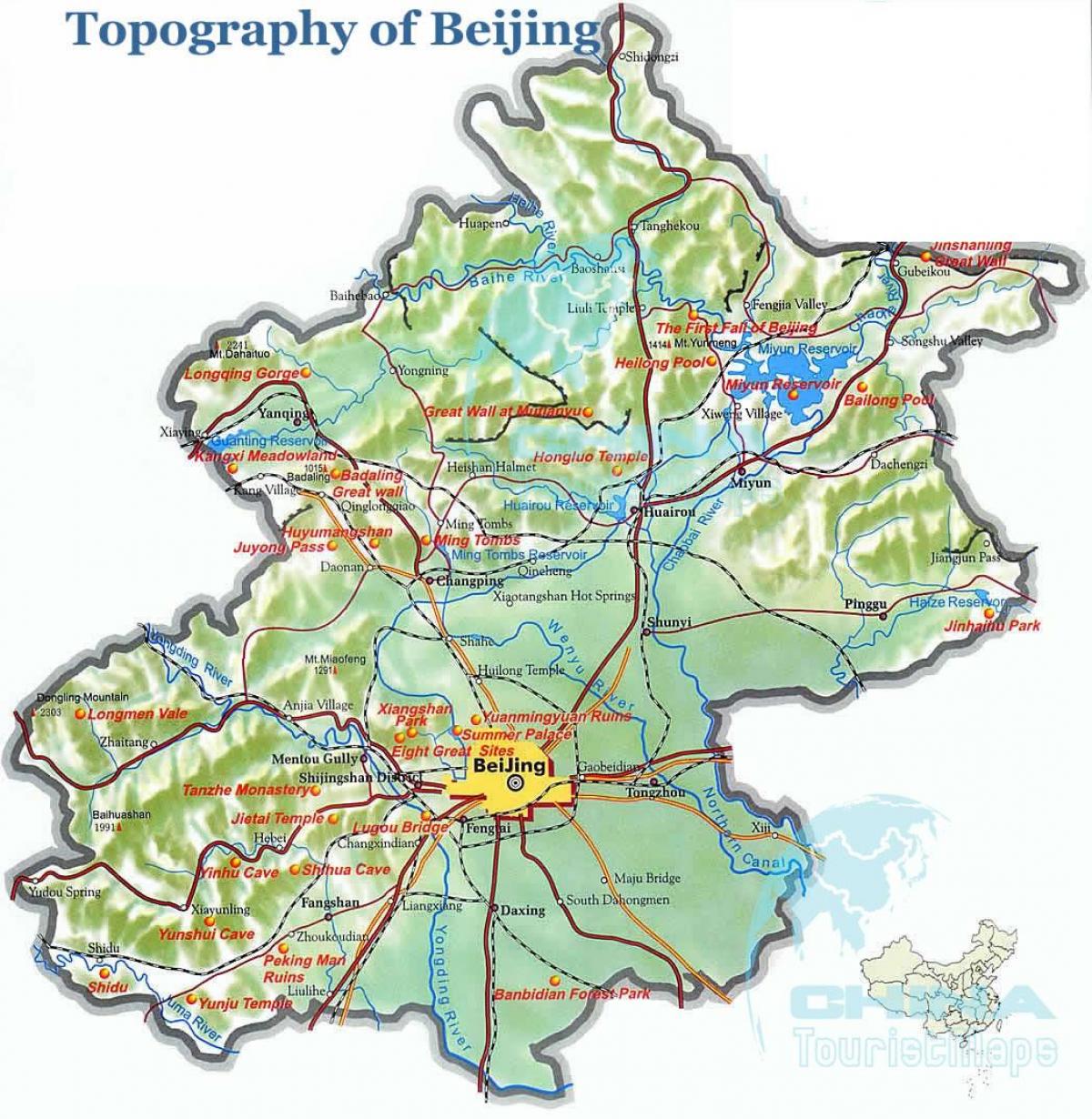 karta Peking topografski