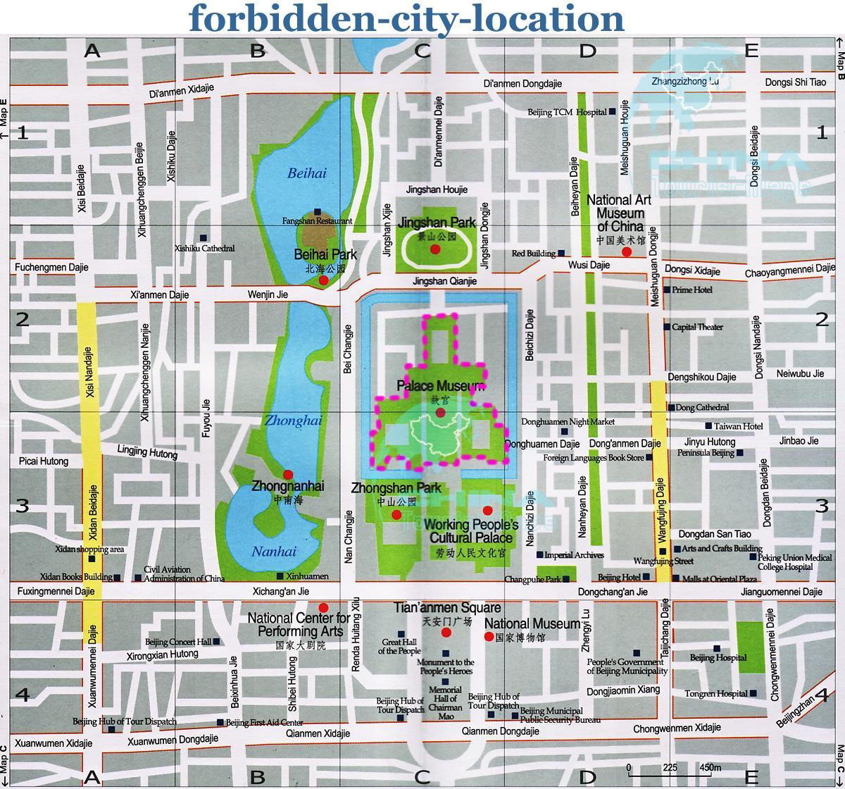 karta Zabranjenog grada karti detaljno